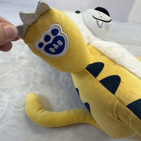 BAB Build A Bear Sabertooth Tiger Saber Tooth Yellow White‎ Stuffed Animal 17" T - Picture 4 of 12